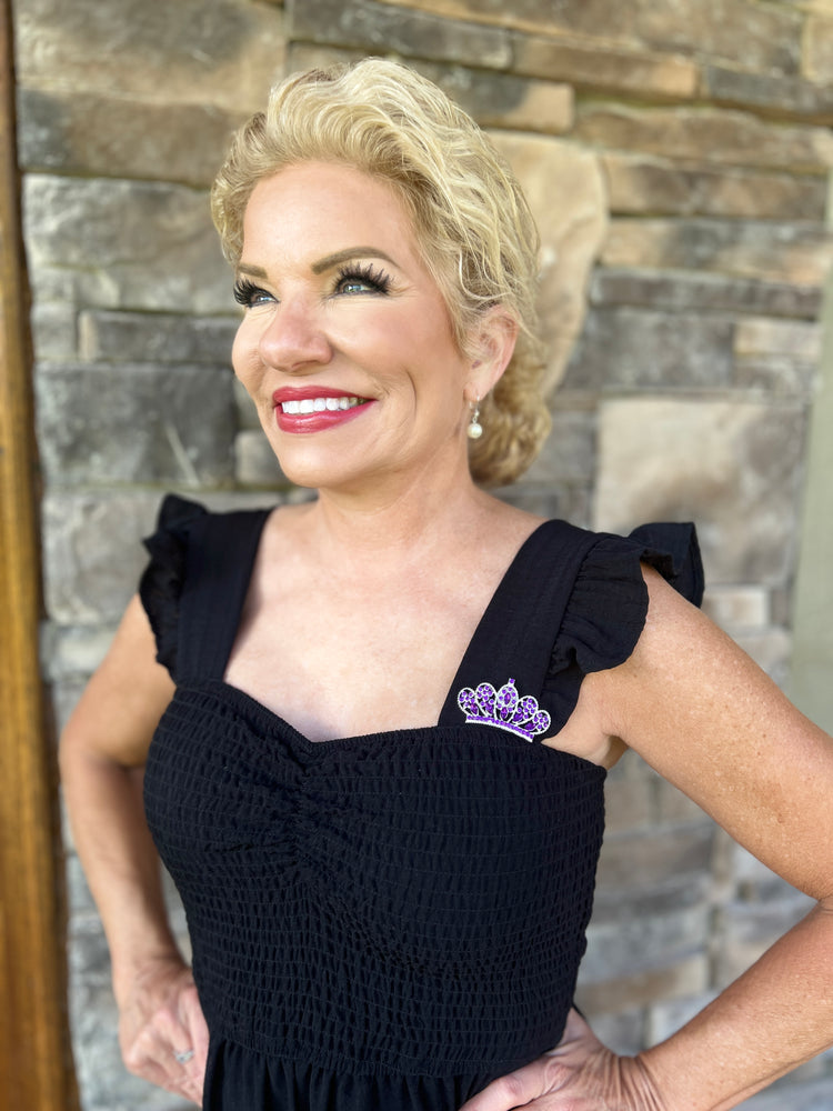 Ruth Purple Crown | Magnetic Brooch Pin