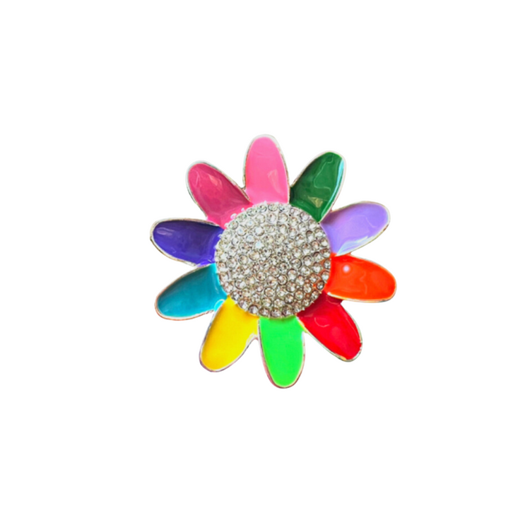 Rainbow Sunflower | Magnetic Brooch Pin