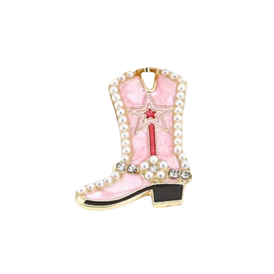 Light Pink Cowgirl Boot | Magnetic Brooch Pin