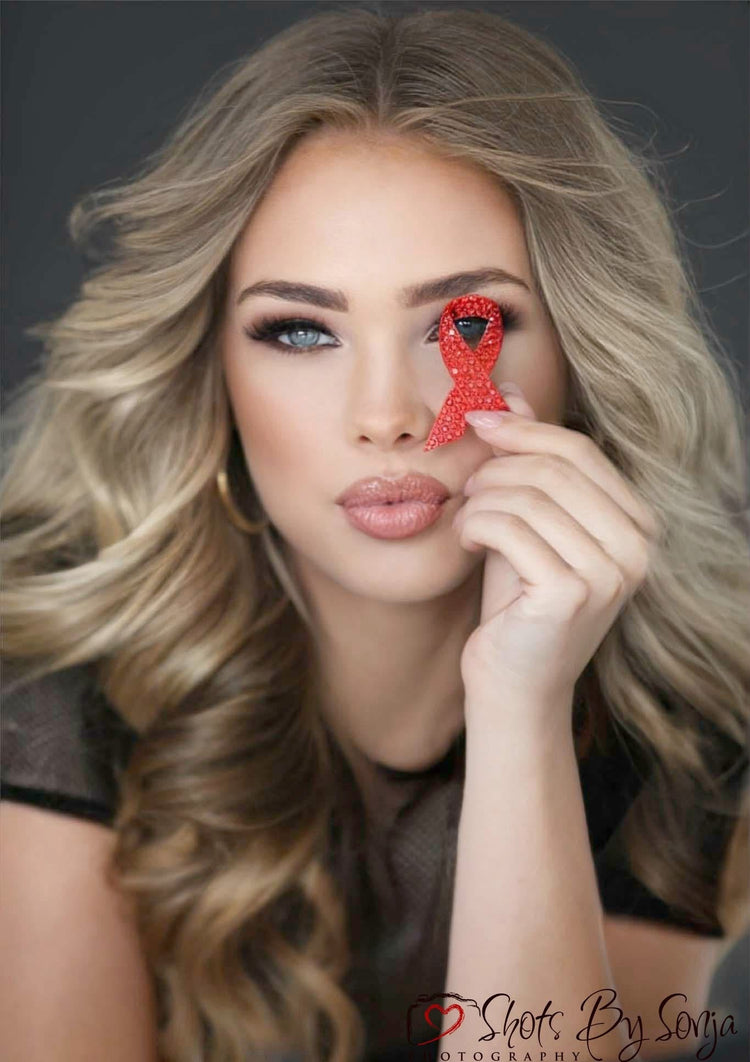 Red Awareness Ribbon | Magnetic Brooch Pin