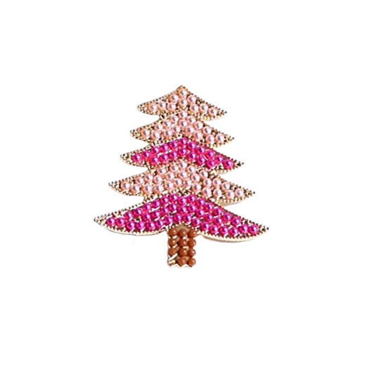 Pink Christmas Tree | Magnetic Brooch Pin