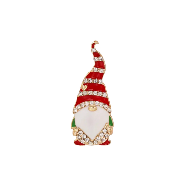 Christmas Gnome | Magnetic Brooch Pin