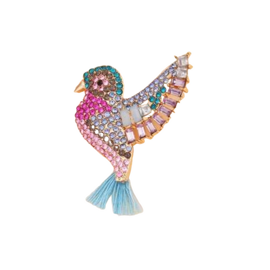 Tassle Hummingbird | Magnetic Brooch Pin