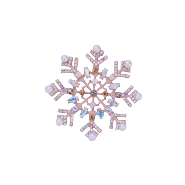 Pink Snowflake | Magnetic Brooch Pin