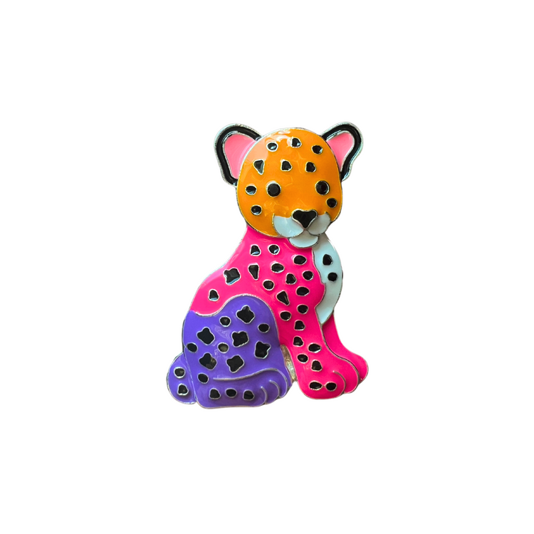 Rainbow Cheetah | Magnetic Brooch Pin