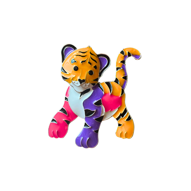Rainbow Tiger | Magnetic Brooch Pin