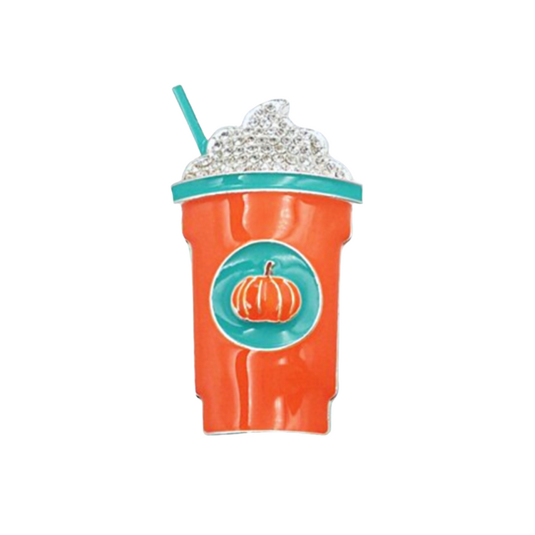 Pumpkin Spiced Latte | Magnetic Brooch Pin