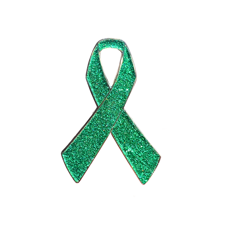 Green Awareness Ribbon | Magnetic Brooch Pin