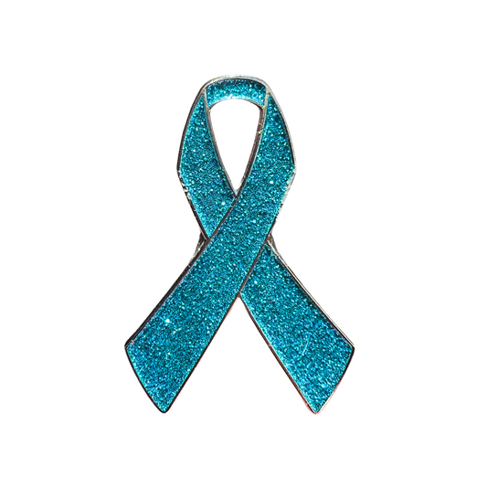Teal Awareness Ribbon | Magnetic Brooch Pin
