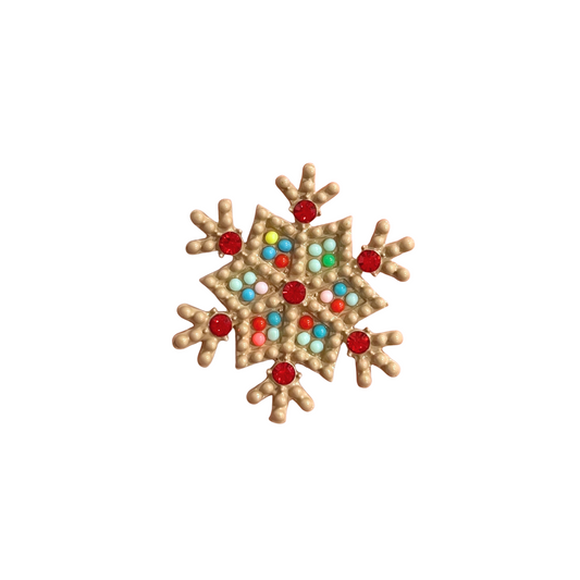 Rainbow Snowflake | Magnetic Brooch Pin