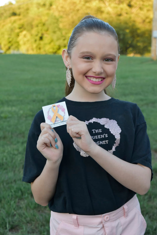 Orange Awareness Ribbon | Magnetic Brooch Pin