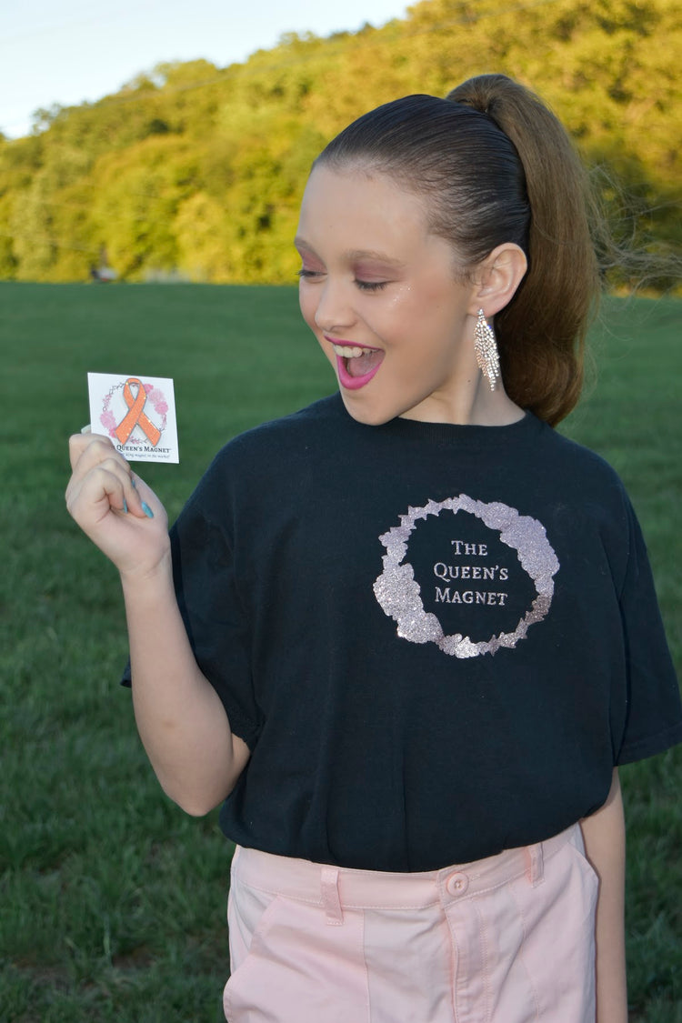 Orange Awareness Ribbon | Magnetic Brooch Pin