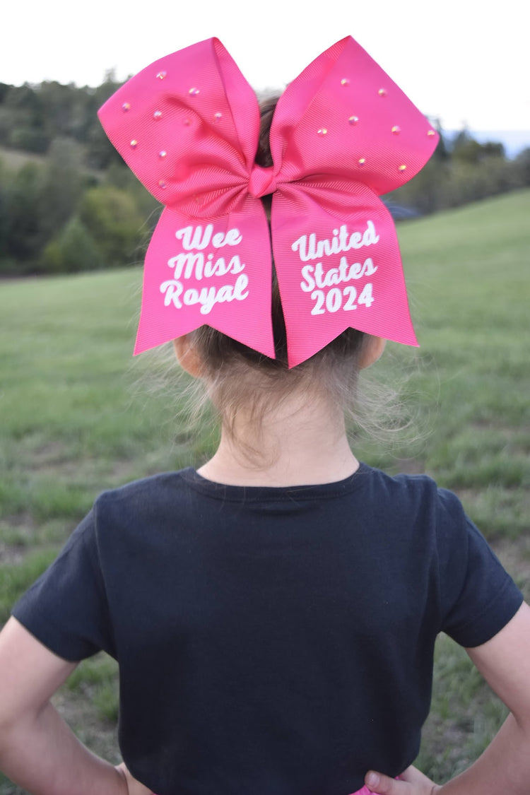 Personalized Title Hair Bow