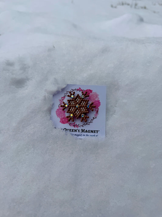 AB Snowflake | Magnetic Brooch Pin