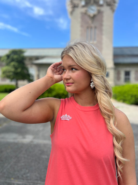 Ruth Pink Crown | Magnetic Brooch Pin