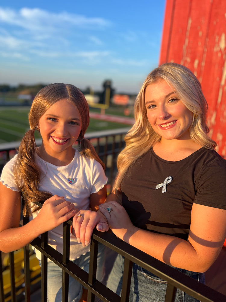 Silver Awareness Ribbon | Magnetic Brooch Pin