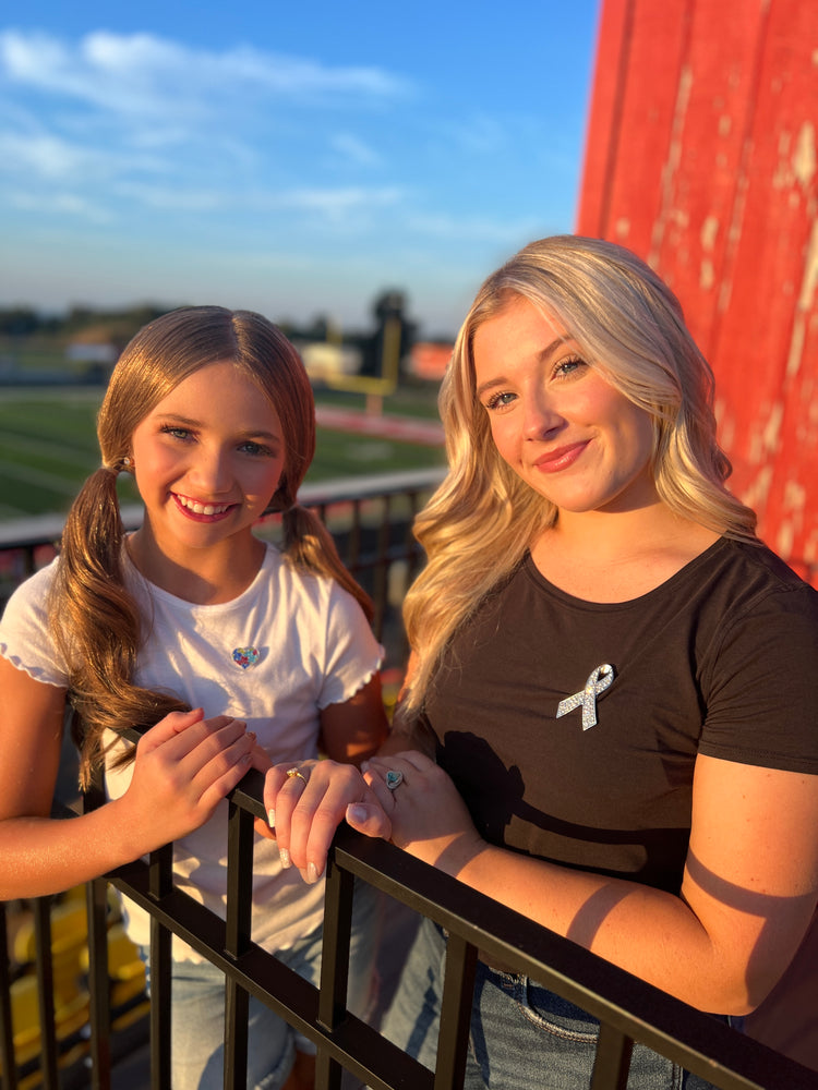 Silver Awareness Ribbon | Magnetic Brooch Pin