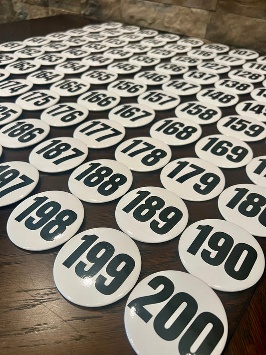 101-200 Contestant Number Buttons