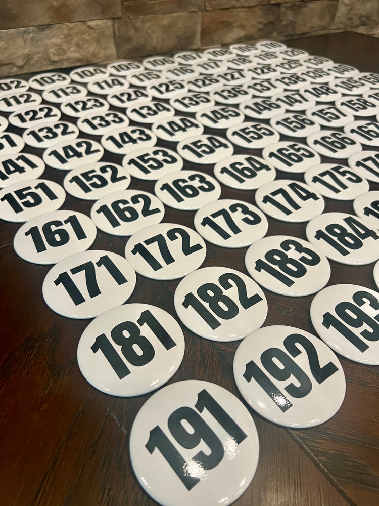 101-200 Contestant Number Buttons