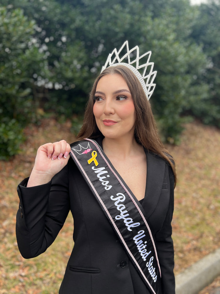 Yellow Awareness Ribbon | Magnetic Brooch Pin