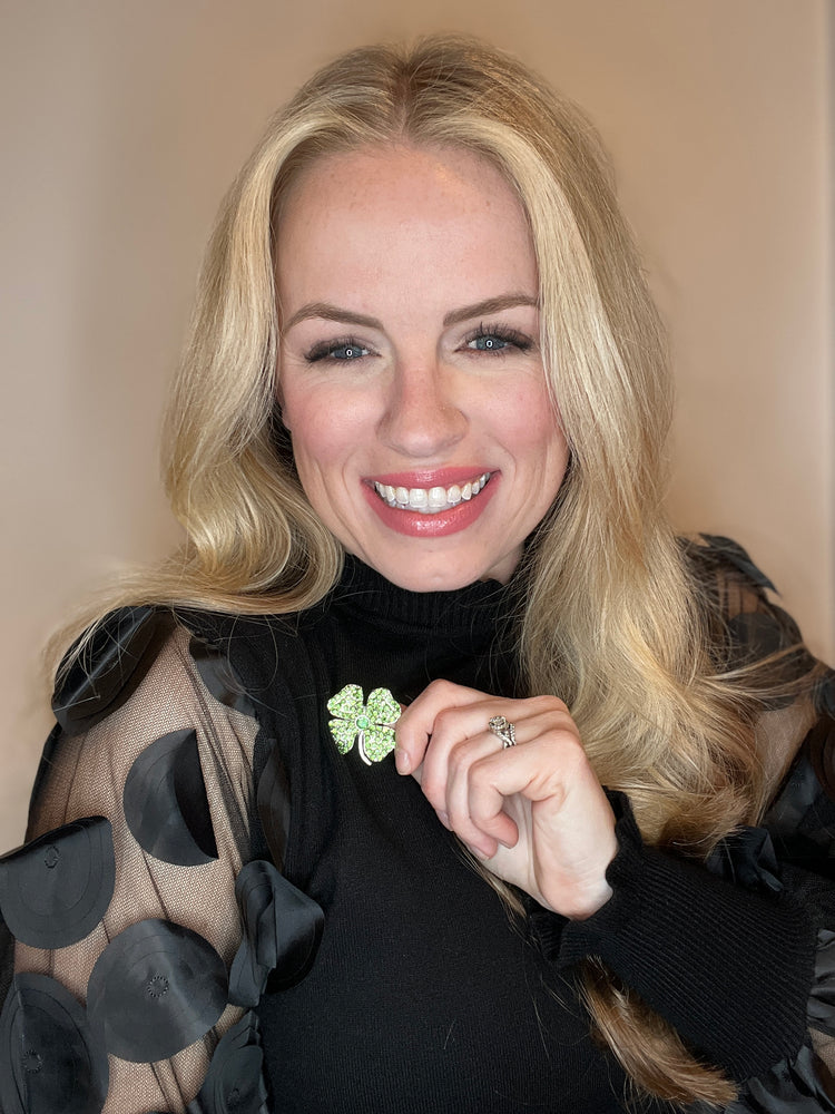 Green Clover | Magnetic Brooch Pin