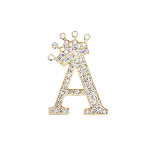 Crown Gold Letters | Magnetic Brooch Pin
