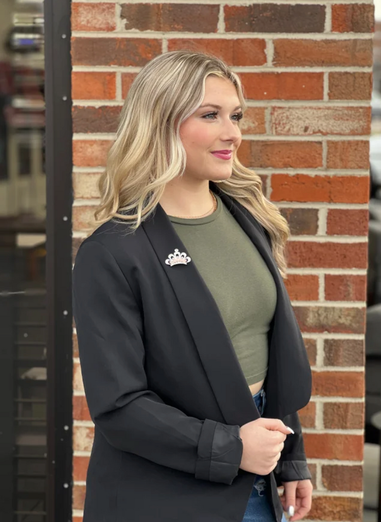 Priscilla Silver Crown | Magnetic Brooch Pin