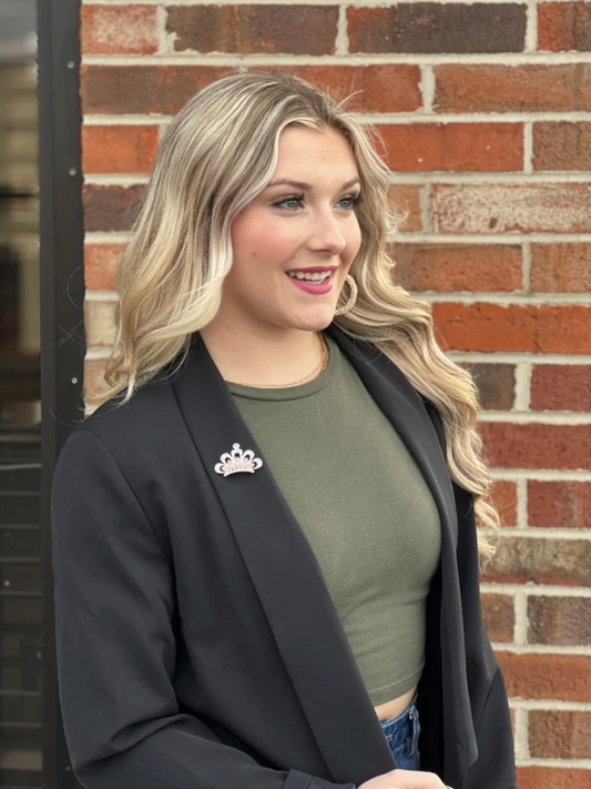 Priscilla Pink Crown | Magnetic Brooch Pin