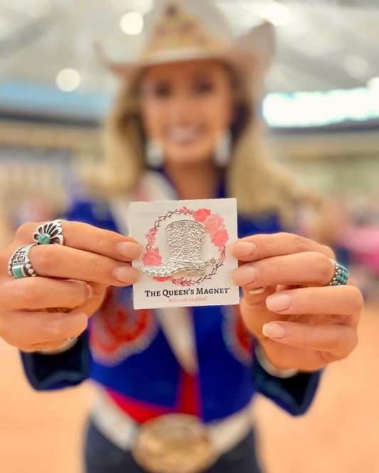 Silver Cowgirl Boot | Magnetic Brooch Pin