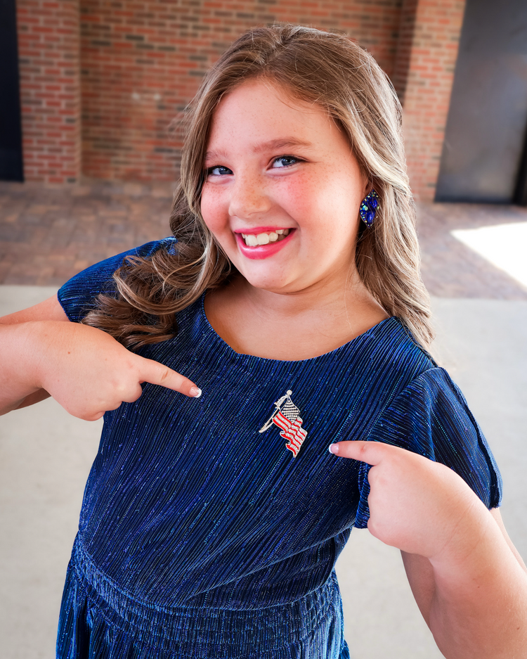 American Flag Pole | Magnetic Brooch Pin