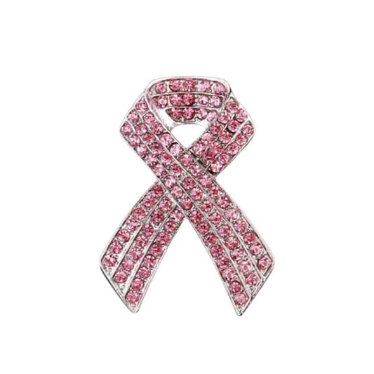 Light Pink Awareness Ribbon | Magnetic Brooch Pin