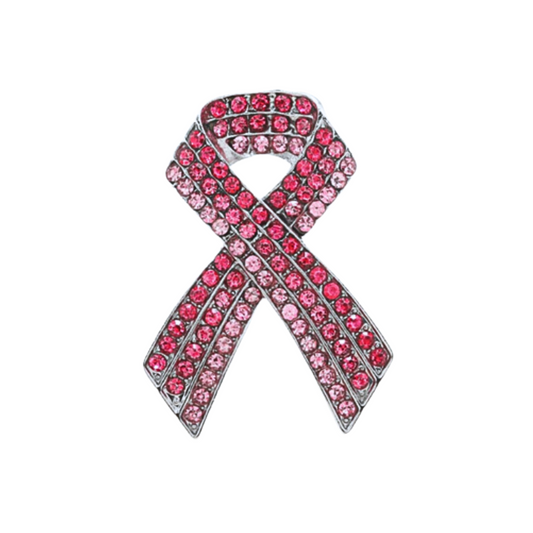 Pink Ombre Awareness Ribbon | Magnetic Brooch Pin
