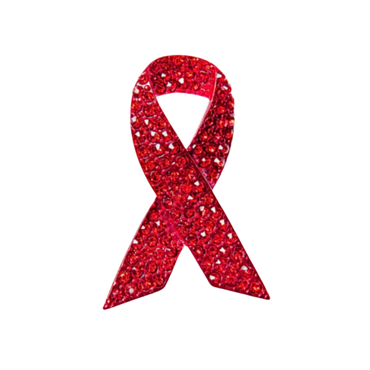 Red Awareness Ribbon | Magnetic Brooch Pin