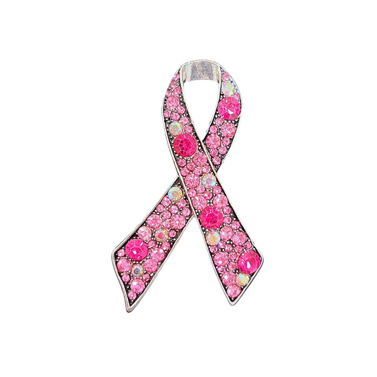 Hot Pink Awareness Ribbon | Magnetic Brooch Pin