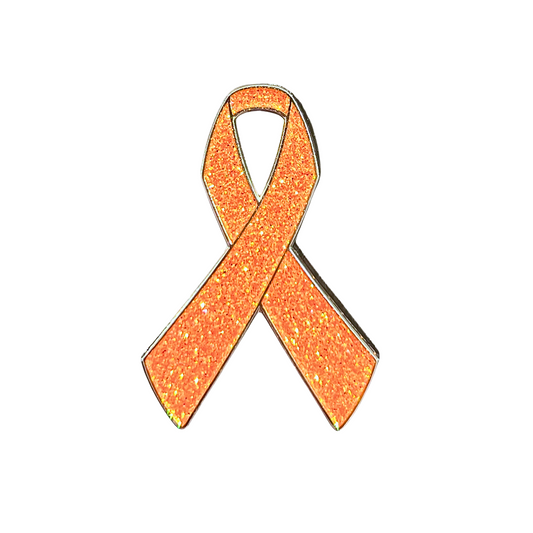 Orange Awareness Ribbon | Magnetic Brooch Pin