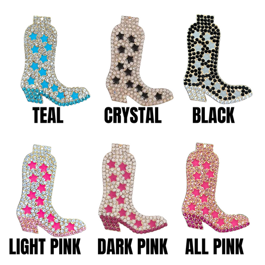 Rhinestone Cowgirl Boot | Magnetic Brooch Pin