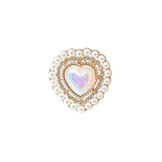 Deluxe Pearl Heart | Magnetic Brooch Pin
