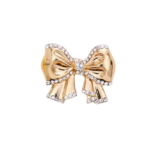 Petite Gold Bow | Magnetic Brooch Pin