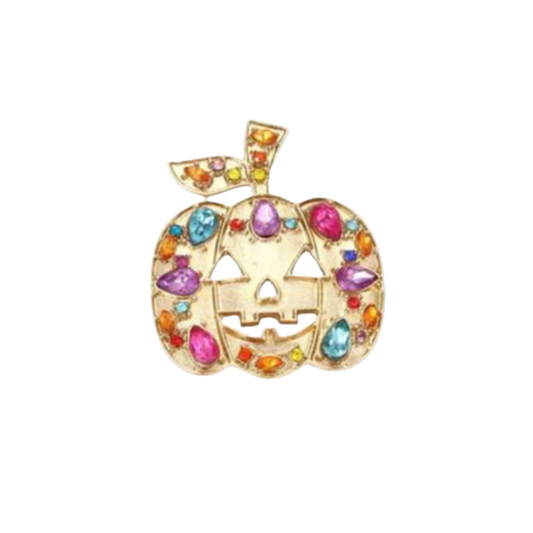 Jeweled Pumpkin | Magnetic Brooch Pin