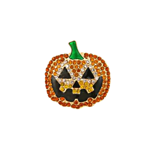 Bling Jack-O-Lantern | Magnetic Brooch Pin