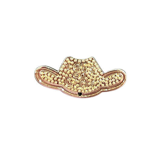 Gold Let's Go Girls | Magnetic Brooch Pin