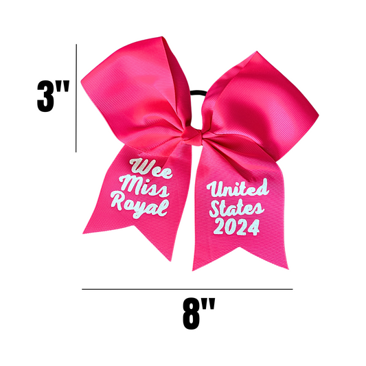 Personalized Title Hair Bow