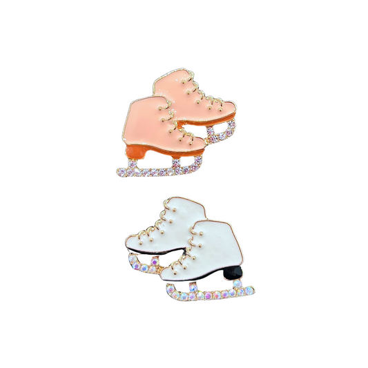 Petite Ice Skates | Magnetic Brooch Pin