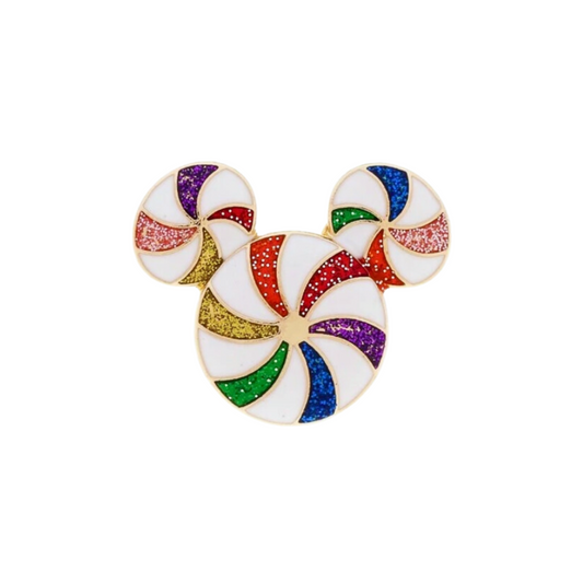 Rainbow Candy Ears | Magnetic Brooch Pin