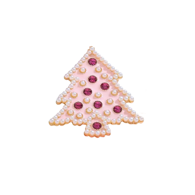 Light Pink Christmas Tree | Magnetic Brooch Pin