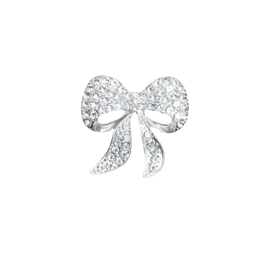 Petite Silver Bow | Magnetic Brooch Pin