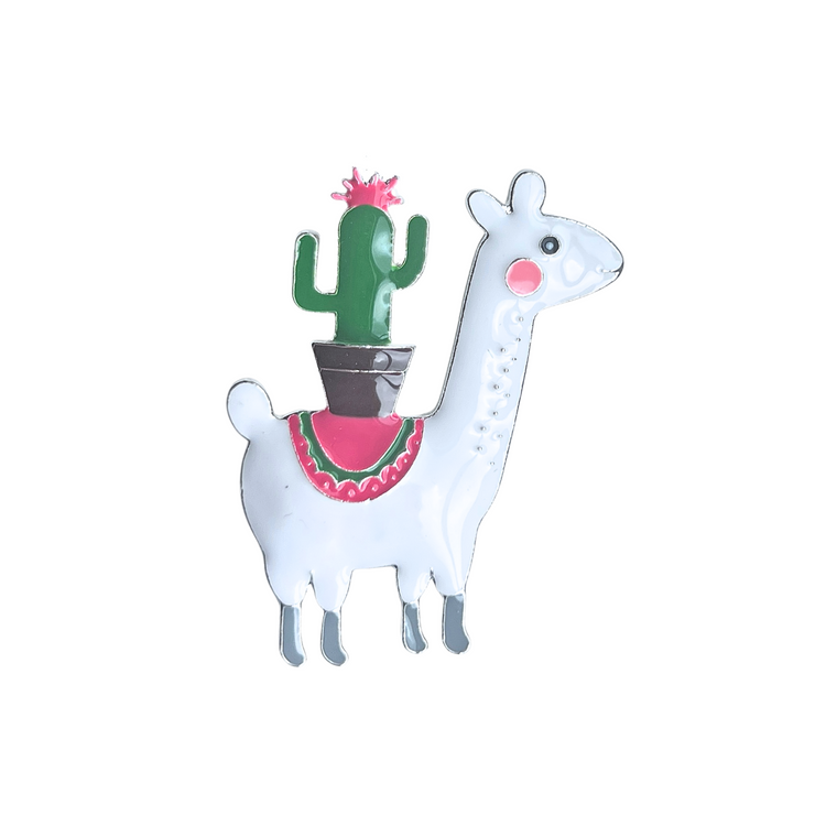 Cactus Llama | Magnetic Brooch Pin