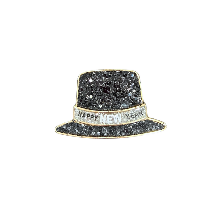 New Year Hat | Magnetic Brooch Pin