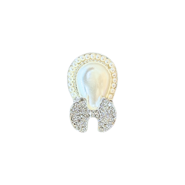 Pearl Oval Bow | Magnetic Brooch Pin