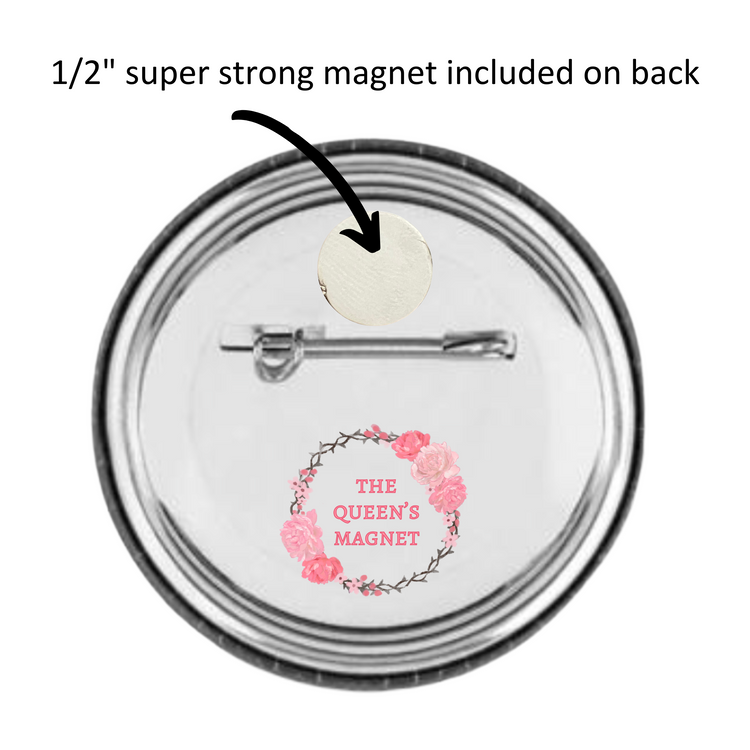 Rhinestone Button 3" Custom
